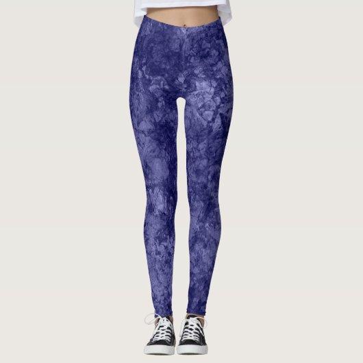 Donkere paarse violettextuur, getextureerd suede m leggings (Voorkant)