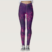 Donkere paarse violettextuur, getextureerd suede m leggings (Voorkant)