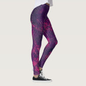 Donkere paarse violettextuur, getextureerd suede m leggings (Rechts)