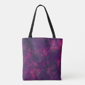Donkere paarse violettextuur, getextureerd suede m tote bag (Achterkant)