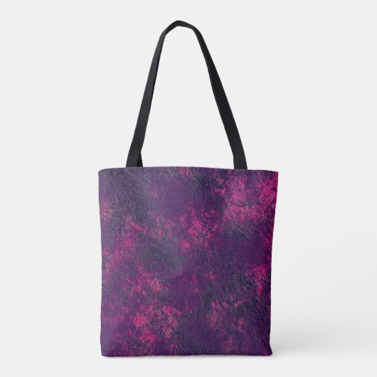 Donkere paarse violettextuur, getextureerd suede m tote bag (Achterkant)