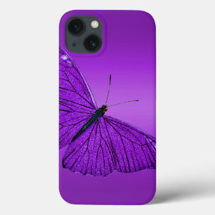  Donkere Paarse vlinder uit de jaren 1800 op het P iPhone 13 Hoesje
