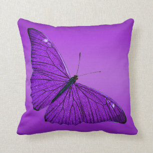  Donkere Paarse vlinder uit de jaren 1800 op het P Kussen