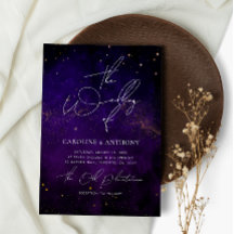 Donkere Paarse Waterverf Magical Gold Photo