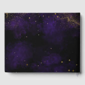 Donkere Paarse Waterverf van het Guest Book Magica Gastenboek (Achterkant)