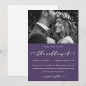 Donkere Paarse weddenschap en foto's Kaart (Voorkant / Achterkant)