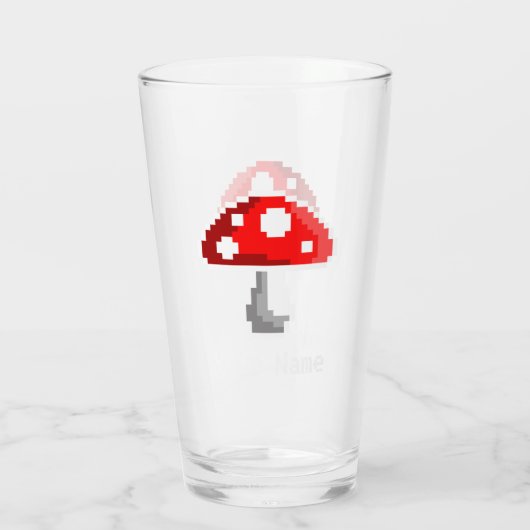 Donkere paddenstoel Naam glas (Achterkant)