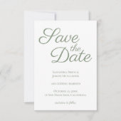Donkere pagina Elegant Calligraphy Save the Date Kaart (Voorkant)