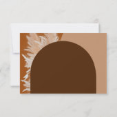 Donkere Pampass gras en Arches Wedding RSVP Kaart (Achterkant)