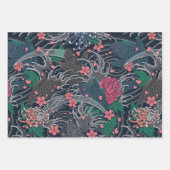 Donkere papierbladen uit de Koi-reeks Inpakpapier Vel (Voorkant 2)