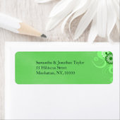 Donkere Pastel Green Floral Return Address Labels (Insitu)