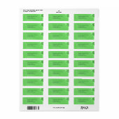Donkere Pastel Green Floral Return Address Labels (Full Sheet)