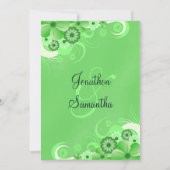 Donkere Pastel Groene Bloemen 5x7 Bruiloft Uitnodi Kaart (Achterkant)