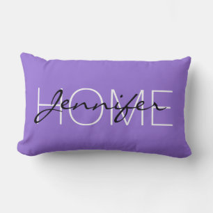 Donkere pastel paarse homonogram homo kussen