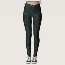 Donkere paukafdruk leggings