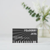 Donkere Peaberry Java Drink Punch Card Klantenkaartje (Staand voorkant)