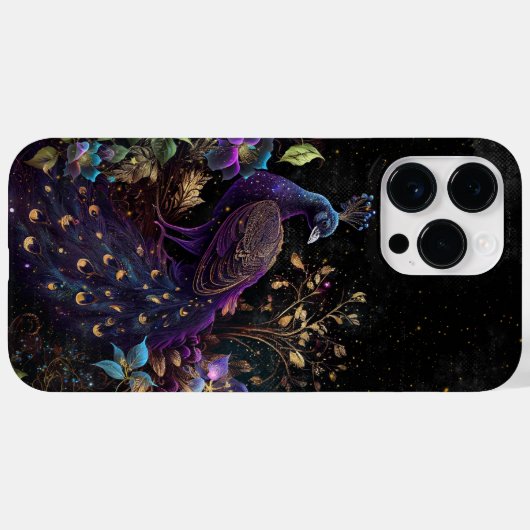 Donkere Peacock Digital Art Design 9 Case-Mate iPhone Case (Achterkant (horizontaal))