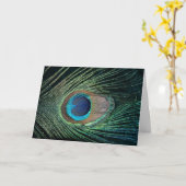 Donkere peacock Feather Kaart (Gele Bloem)