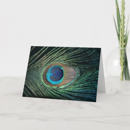 Donkere peacock Feather Kaart (Voorkant)