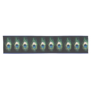 Donkere peacock Feather Korte Tafelloper