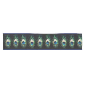 Donkere peacock Feather Korte Tafelloper