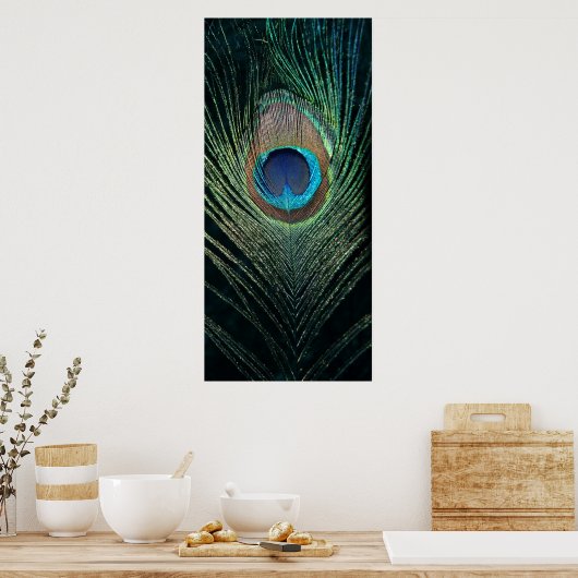 Donkere peacock, nog leven poster (Keuken)