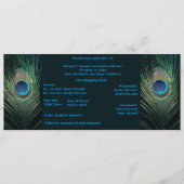 Donkere peacock Wedding Programme Programmakaart (Voorkant)