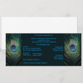 Donkere peacock Wedding Programme Programmakaart (Voorkant / Achterkant)