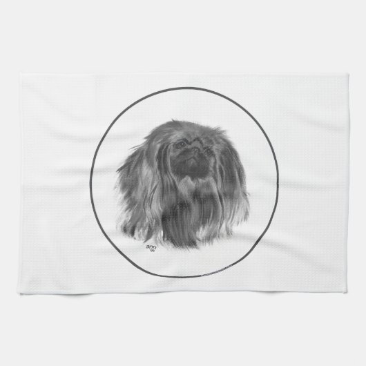 Donkere Pekingees Theedoek (Horizontaal)