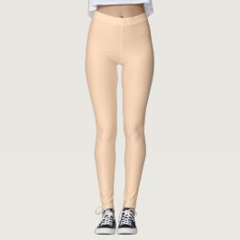 Donkere Perzik Kleur Effen Vlak Leggings