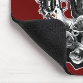 Donkere Pistolen en Rozen Zwart-wit Muismat (Hoek)