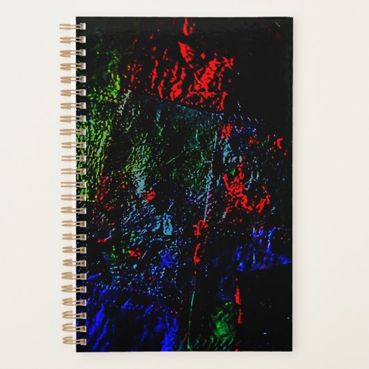 Donkere planner levendige textuur abstract gerecyc (Voorkant)