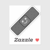 Donkere pleister sticker (Vel)