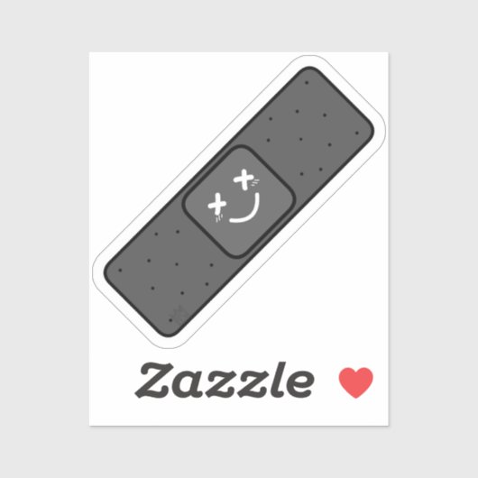 Donkere pleister sticker (Vel)