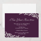 Donkere plum  grenzen feestelijke feestdag kaart (Voorkant / Achterkant)