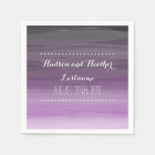 Donkere Plum Ombre bruiloft servetten (Voorkant)