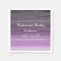 Donkere Plum Ombre bruiloft servetten