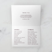 Donkere plum Velvet en White Spring Floral Wedding Programma (Binnen)
