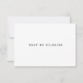 Donkere plum Velvet en White Spring Floral Wedding RSVP Kaartje (Achterkant)