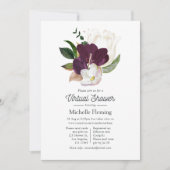 Donkere plum Velvet en White Spring Virtual Shower Kaart (Voorkant)