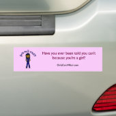 Donkere politiemeisje bumpersticker (Op auto)
