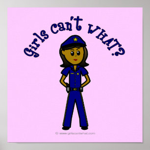 Donkere politiemeisje poster