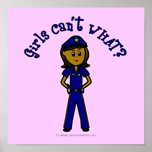 Donkere politiemeisje poster (Voorkant)