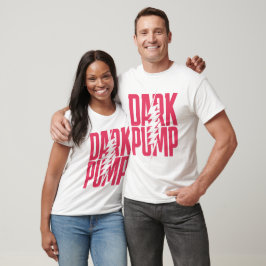 Donkere Pomp Glitch Tee – Modern Neon Typografie S T-shirt