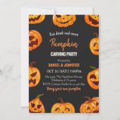 Donkere pompoensnijfeest halloween Jack OLantern Kaart (Voorkant)