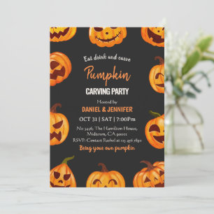 Donkere pompoensnijfeest halloween Jack OLantern Kaart