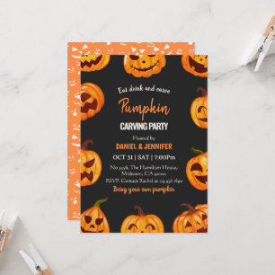 Donkere pompoensnijfeest halloween Jack OLantern Kaart