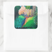 Donkere pool vierkante sticker (Tas)