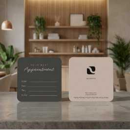Donkere Premium moderne chic Salon Afspraakkaart Afsprakenkaartje