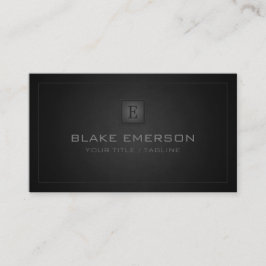 Donkere professionele monogram Visitekaartje